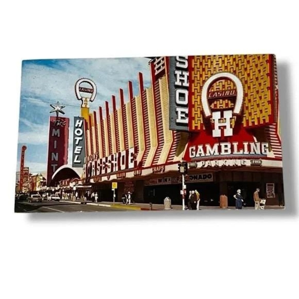 Postcard Casino Center Fremont Street Downtown Las Vegas Nevada c1966 C97